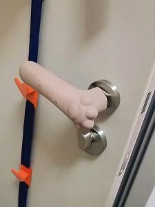 มือจับประตู ซิลิโคน กันชน เสียงเงียบ อุ้งแมว การช่วยร่วมกับห้องน้ํา รูปกรงเล็บแมวน่ารัก ป้องกันห้องน้ํา ที่จับประตู