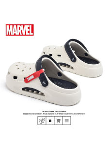 Marvel Mens Summer New Soft Bottom Clog Shoes Thick Bottom Anti-Slip Beach Slippers Breathable Slip-On Shoes Youth Trend
