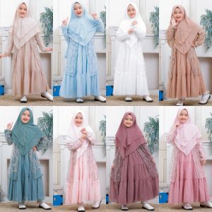 100% REALPIC Gamis Syari Anak DILARA Kids Syari by Hawwaaiwa Kids - REALPIC 100%
