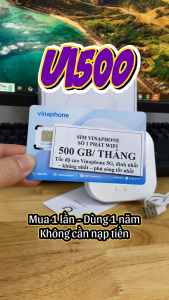 (SIÊU DATA) Sim 4G 5G Vinaphone U1500 Tặng 500GB Mỗi Tháng Truy Cập Mạng Tẹt Ga Không Giới Hạn Trọn Gói 1 Năm Không Phát Sinh Phí | FREESHIP - CHƯA KÍCH HOẠT