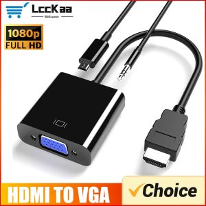 HDMI-compatible To VGA Converter Cable HD 1080P HDMI-compatible Male To VGA Female Adapter for Laptop PC TV Box Projector HDTV