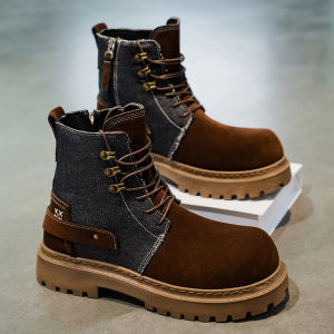 Vintage American Casual High/Mid Ankle Leather Boots