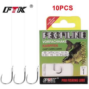 Bộ Dụng Cụ Câu Cá Chép FTK FG-001 50 Chiếc Đã Được Buộc Sẵn Dây Nylon 70cm Kèm Móc Câu Có Ngạnh 1 # -8 #   Thép Cacbon Cao Cấp Dùng Cho Phụ Kiện Câu Cá Chép