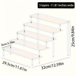 1pc Multifunctional Acrylic Transparent Stepped Cake Stand Paper Cup Cake Dessert Display Stand Suitable for Parties