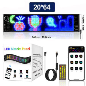 VASTFIRE | LED Sign Panel Scrolling Advertising Bluetooth App Control Logo Light Customize Text Pattern Animation Programmable Car Display