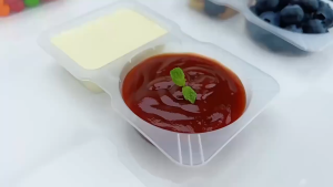 Satu Keluarga Wadah Thinwall 2 Sekat C1420 Kotak Makan Thinwall 2 Sekat Wadah Bumbu Snack Serbaguna