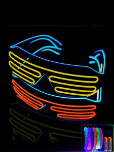 แว่นตา LED ไร้สาย เข้าร่วมงานปาร์ตี้ กิจกรรมดนตรี เครื่องประดับแฟชั่นสุดเท่ แว่นกันแสง แว่นกันแสง Blue Light