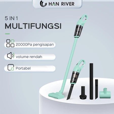 HAN RIVER Vacuum Cleaner rumah murah 5 in 1 /penyedot debu serbaguna/Cordless Vacuum Cleaner/Vacuum Cleaner Penyedot Debu（Pengisian USB nirkabel）