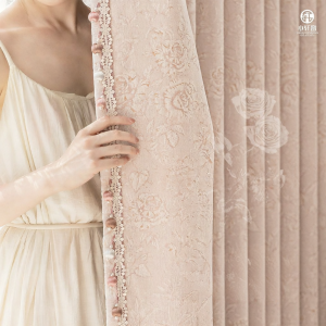 Light Blocking Embossed Curtains Luxurious