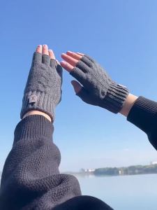 WRELS | 1/2/3Pairs Winter Fingerless Gloves Thick Elastic Warm Running Driving Knitted Gloves Half Finger Cycling Working Gloves