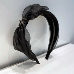 Elegant European Organza Butterfly Knot Diamond Embedded Hairband Simple Outgoing Hair Pressing Cartoon Hairband