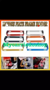 Motorcycle Universal License Plate Frames Holder for Adjustable Foldable Alloy