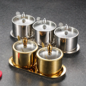 Stainless Steel Visible Spice Container Set