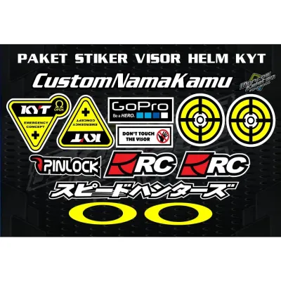 Stiker Visor Helm Custom namastiker visor helm hal face Stiker Helm Full Face Stiker Visor Helm KYT NHK INK AlV