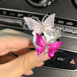 Sparkly Butterfly Car Clip Pink Purple Fragrance Upgrade