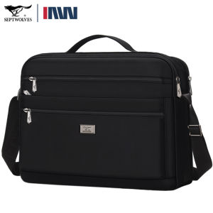 Septwolves Mens Large Capacity Shoulder Bag Crossbody Handbag 13 Inch Computer Bag Fits A4 Books Backpack Business OL Style