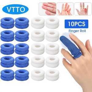 VTTO 10Pcs Tubular Bandage Dressings Finger BandageFinger Toe CotsFinger Toe SleevesThumb ProtectorFingertips Protective Cushion