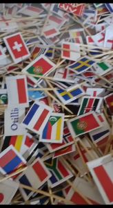 50 PC-CAKE TOPPER  - TUSUK GIGI BENDERA INDIA- Hiasan kue/makanan hiasan tumpeng