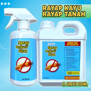 PEMBASMI RAYAP KAYU | RAYAP TANAH | RAYAP TEMBOK | RAYAP KAYU KERING | 1 LITER GRATIS 500ML | 100% Ampuh | Ramah Lingkungan