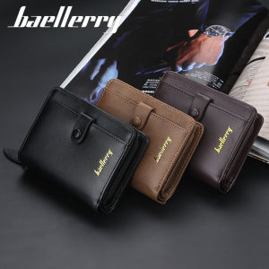 BAELLERRRY Dompet Pria Dompet Lipat Kulit Dompet Pendek Cowok Pria Import