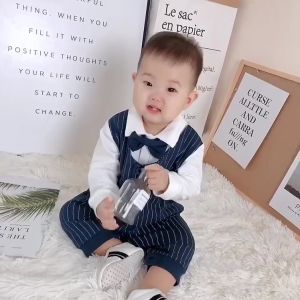 Jumper Bayi Rompi Formal Tuxedo Newborn - 0-2 Tahun Jumpsuit Jas Pesta