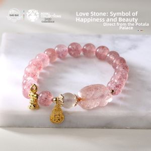 POTALA PALACE | Female Strawberry Quartz and Moonstone Hand Chain