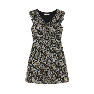 Floral V-neck Tiered Dress