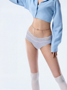 Mybody | Silk Finish Antibacterial Satin Lace Waist Brief