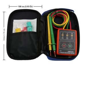SM852B เครื่องทดสอบลําดับเฟสแบบพกพา เครื่องวัดการหมุน AC 3 เฟส เครื่องตรวจจับแรงดันไฟฟ้า/กระแส ตัวบ่งชี้การหมุนเฟสสําหรับไฟฟ้า
