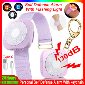 Elecpow 130dB Personal Self Defense Alarm With keychain 4 Light Modes LED Emergency Light Type-C Charging Women Security Alarm