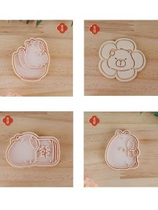 Cute Capybara 3D Press DIY Handmade Sugar Art Baking Butter Cookie Mold Kitchen Baking Tools Cartoon Style PLA Material
