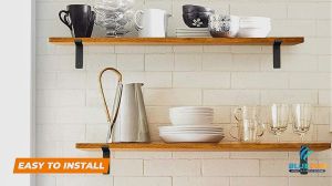 Bộ 2 ke sắt chữ L pát mặt trên BLUEZON 20-25-30cm (tấm gỗ 18.5 - 23.5 - 28.5cm) kèm vít tắc kê