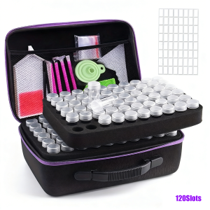 30/60/120 Grids Diamond Painting Bead Storage Boxes Large Capacity Set With Accessories Mosaic Container Bag Tool Kit