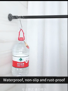 🔥anti-slip no drilling🔥 curtain rod extendable rod clothes 304 stainless steel adjustable rod curtain pole clothes hanging rod tension rod clothes rod shower curtain rod 伸缩杆 窗帘杆