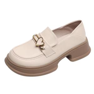 MIFEI | Thick Soled Loafer Shoe For Women Stylish Versatile Retro British Style