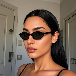 1pc Ladies Small Frame Oval Sunglasses Suitable for Outdoor Travel Parties Tourism Summer Beach UV400 Protection Daily Use