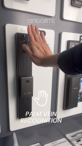 {Fire Rated Certified} With Installation (Singgate) <FR016> with 3D Face + Palm Vein Digital Door Lock (2 Years Warranty)