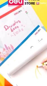 Vở Vẽ Sổ Tô Màu Học Sinh A4 Deli 40 Trang -Giấy Dày Dặn Cho Trẻ Nhỏ Tập Vẽ Tranh Tô Màu Chì Sáp Dầu Màu Nước Dạ Marker--