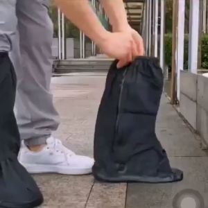 Waterproof Rain Shoes Cover Kasut Hujan Getah Motorcycle Bike Reflective Rain Boot Shoe Footwear Rainproof Anti-slip