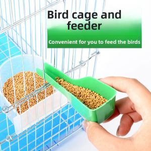 12cm Parrot Feeding Spoon for Bird Cage Plastic Long Handle Bird Food Feeder Tool Food Scoop for Parrots Budgies & Small Birds