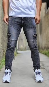 VD - [COD] Celana Jogger Cargo Jeans Denim Pria / celana Panjang sofjeans distro terlaris / CELANA JEANS SOBEK MODEL CARGO / celana jeans cargo panjang pria terbaru 2024/ Celana jeans cargo Bikers pria bisa bayar ditempat