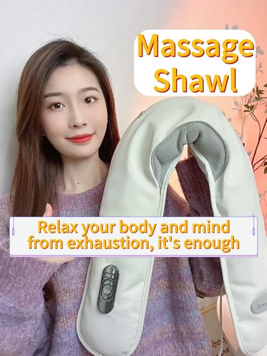 JinKairui Shoulder and Neck Massager Cervical Pounding Shawl Massage