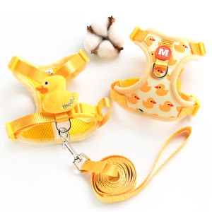 Pet Cat Dog Leash Outdoors Teddy Puppy Nylon Non-Extensible Harness Vest for Small Breeds like Bichon Yorkie Pomeranian