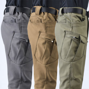 ผู้ชายฤดูใบไม้ผลิฤดูใบไม้ร่วงยุทธวิธี Cargo กางเกงยืดหยุ่น COMBAT Trekking เดินป่าตั้งแคมป์ปีนเขายูโร S-5XL ขี่จักรยาน Run กางเกงกลางแจ้ง