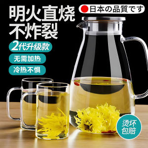 High Borosilicate Glass Cold Brew Coffee Pot Water Storage Kettle Heat Resistant Tea Pot Summer Use Home Kitchen Utensils