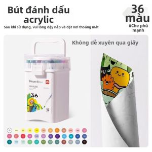 deli | Bút Màu Trùng Lặp Không Độc Tính Có Thể Giặt Được Phù Hợp Với Trẻ Em