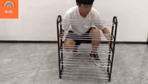 ชั้นวางรองเท้า ชั้นวางรองเท้าสแตนเลส 4ชั้น ที่วางรองเท้า ผลิตจากท่อสแตนเลส โครงสร้างแข็งแรง ถอด และประกอบได้ง่าย มีให้เลือก 3 สี