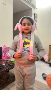 Cute Rabbit Ear Moving Earmuffs | Plush Warm Winter Ear Covers | Thickened Cold-Proof | Girls & Children