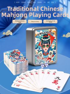 Portable Durable Mahjong Playing Cards 144 Pieces