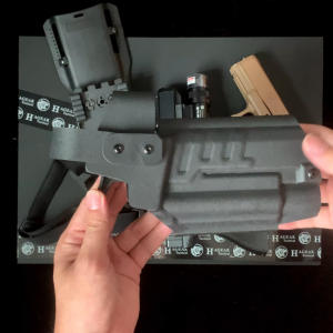 ซองปืน HaGear Glock Light-Bearing Level 2 Duty Holster – เหมาะกับ Glock 17/18/19/34/45 พร้อม Nitecore NPL25 Olight Baldr Mini/S/Pro/Pro R PL PRO Turbo PL 3 Series SureFire X300UA/UB/VT TLR 1 SOTAC X300